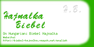 hajnalka biebel business card